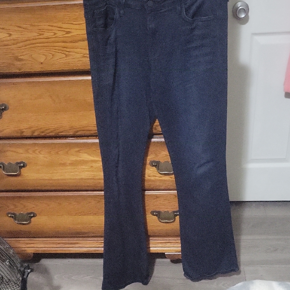 Just Black Navy Flared Pants